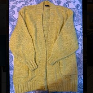 Zara Canary Yellow Knit Cardigan